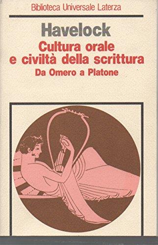 Broché - Cultura orale e civiltà della scrittura da omero a platone - copertina