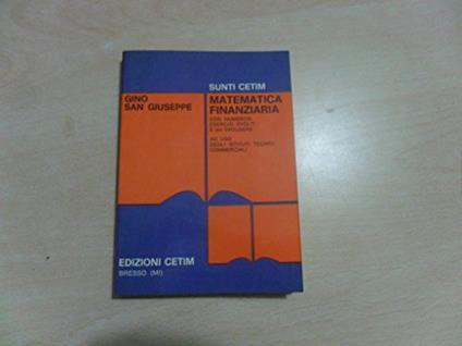 matematica finanziaria-con numerosi esercizi svolti e da svolgere - copertina