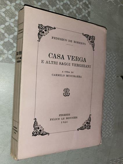 Casa Verga E Altri Saggi Verghiana - copertina