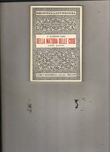 Della Natura Delle Cose. Libro Quinto - copertina