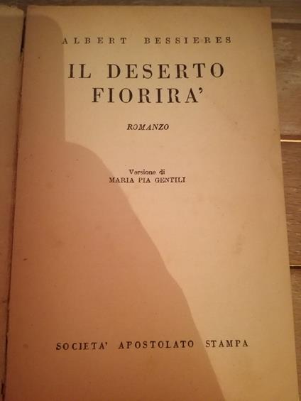 il deserto fiorira - copertina