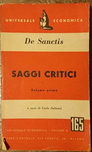 De Sanctis F. - SAGGI E SCRITTI CRITICI E VARI. VOLUME PRIMO [- VOLUME OTTAVO] - copertina