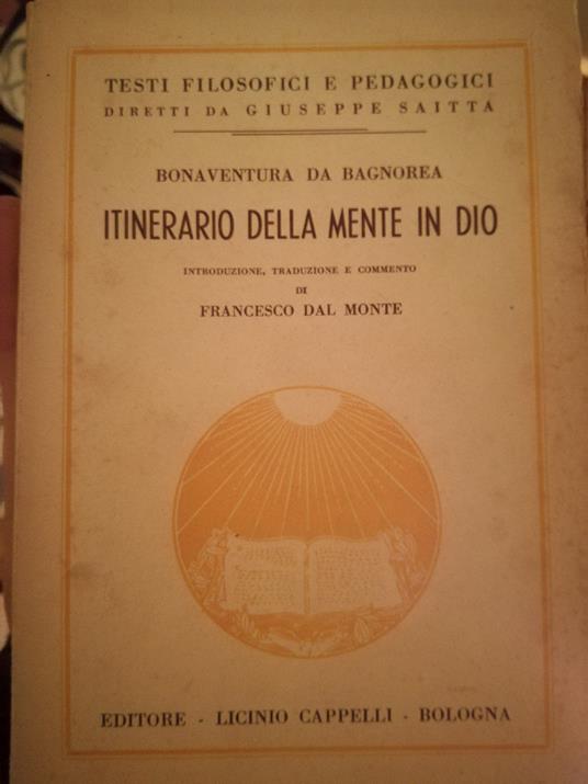 Itinerario della mente in dio - copertina