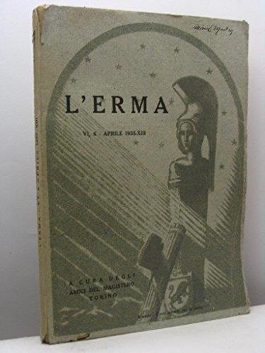 L' Erma, anno VI, n. 6, aprile 1935 - copertina