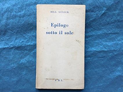 Epilogo sotto il sole - copertina