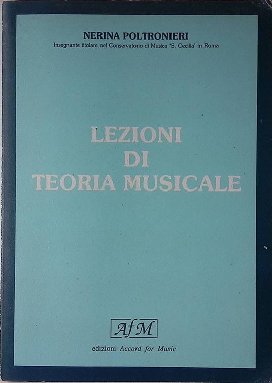 Lezioni di teoria musicale - Nerina Poltronieri - copertina