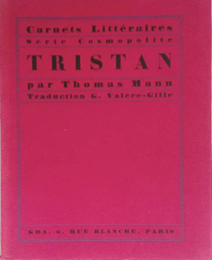 Tristan - Thomas Mann - copertina