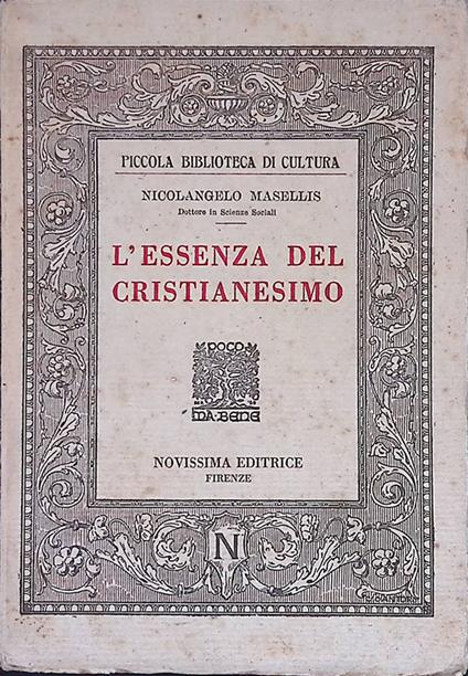 L' essenza del cristianesimo - Nicolangelo Masellis - copertina