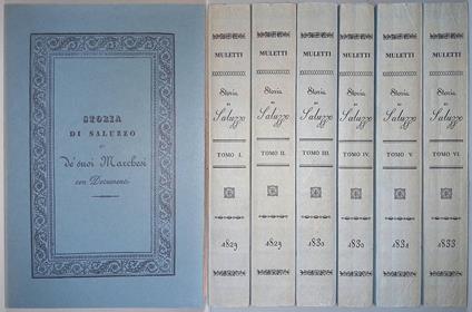 Storia di Saluzzo e de' suoi Marchesi con Documenti - Memorie storico-diplomatiche appartenenti alla città ed ai Marchesi di Saluzzo. 6 Volumi - copertina