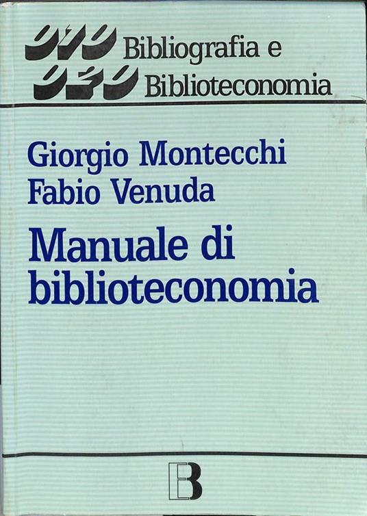 Manuale di biblioteconomia - copertina