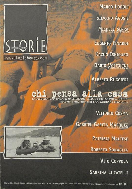 Storie, idee, idiozie, idiomi. N. 35. Chi pensa alla casa - copertina