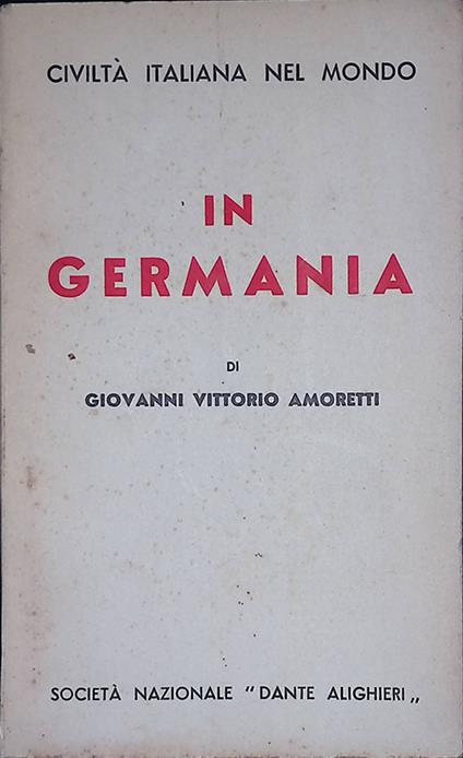 In Germania - Giovanni Vittorio Amoretti - copertina