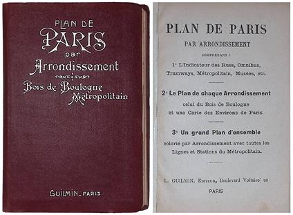 Plan de Paris par Arrondissement. Bois de Boulogne Metropolitain - copertina