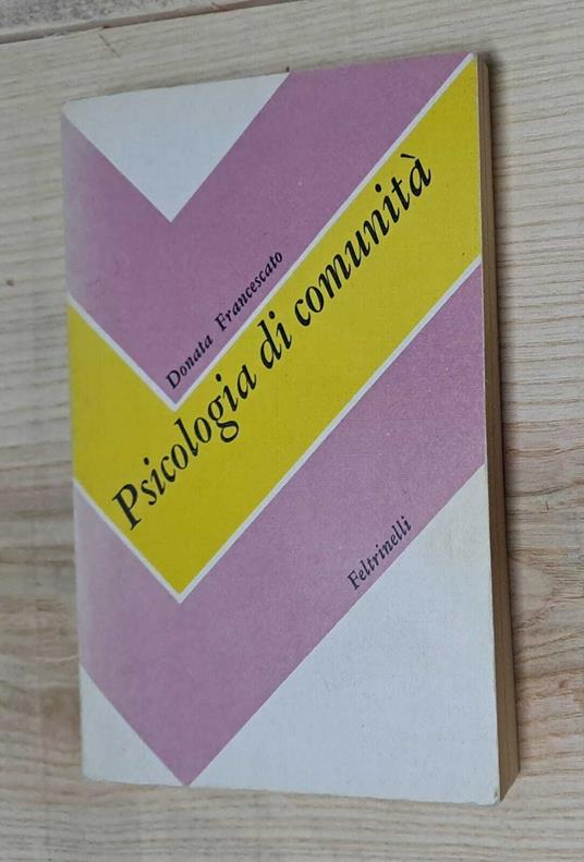 Psicologia di comunità - Donata Francescato - copertina