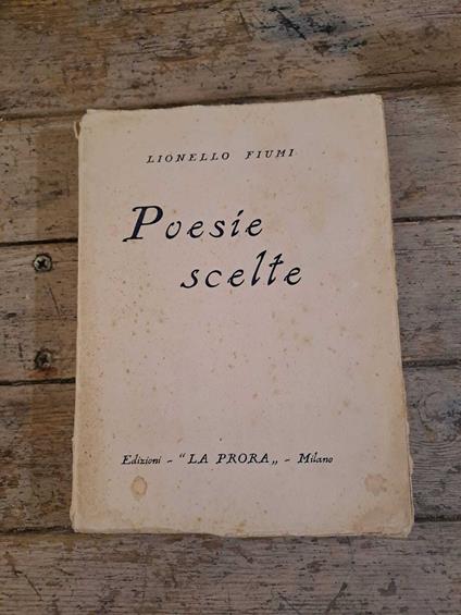 Poesie scelte - Lionello Fiumi - copertina