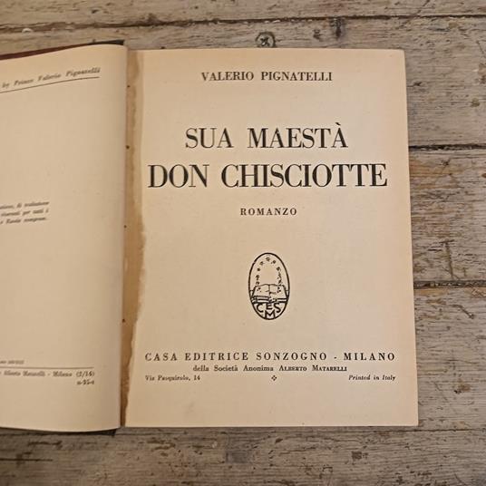 Sua maestà Don Chisciotte - Valerio Pignatelli - copertina