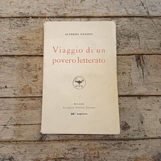 Viaggio di un povero letterato - Alfredo Panzini - copertina