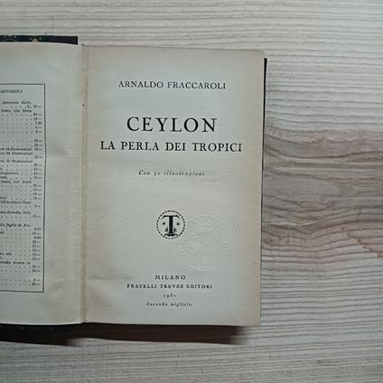 Ceylon. La perla dei tropici - Arnaldo Fraccaroli - copertina