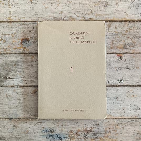 Quaderni storici delle Marche, no. 1 - Alberto Caracciolo - copertina