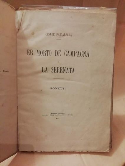 ER MORTO DE CAMPAGNA E LA SERENATA sonetti - Cesare Pascarella - copertina