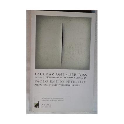 Lacerazione/Der Riss(2014) - copertina