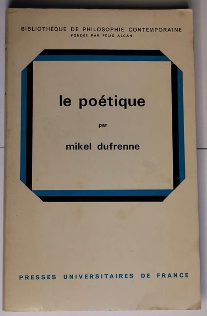 Le Poétique - Mikel Dufrenne - copertina