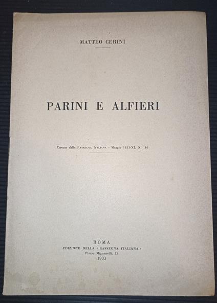 Parini e Alfieri - copertina