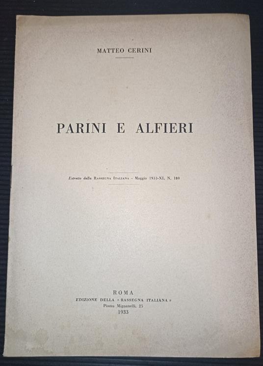 Parini e Alfieri - copertina