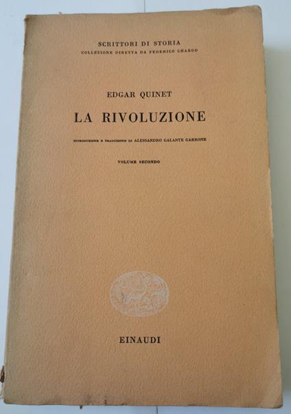 La rivoluzione - Vol II - Edgar Quinet - copertina