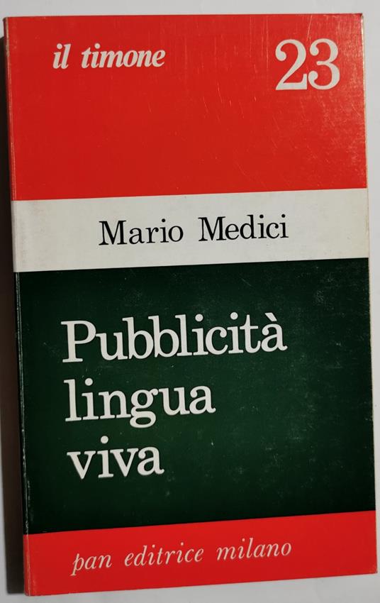 Pubblicità lingua viva - Mario Medici - copertina