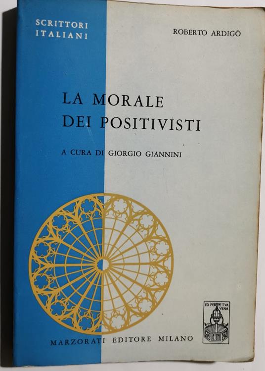 La morale dei positivisti - Roberto Ardigò - copertina