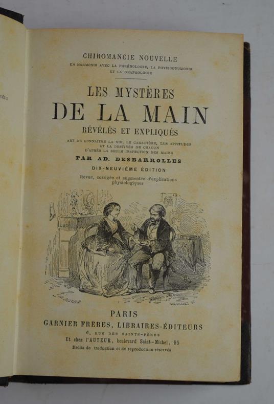 Les mystères de la main révélée et expliqués… - A. Desbarrolles - copertina