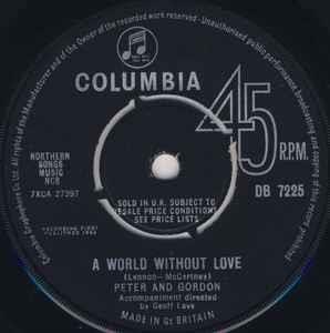 A World Without Love - Vinile 7'' di Peter & Gordon