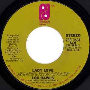 Lady Love - Vinile 7'' di Lou Rawls