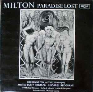 John Milton: Paradise Lost Books Nine, Ten And Twelve (Abridged) - Vinile LP