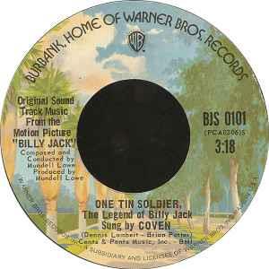 One Tin Soldier (The Legend Of Billy Jack) / Johnnie - Vinile 7'' di Coven