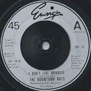 I Don't Like Mondays - Vinile 7'' di Boomtown Rats