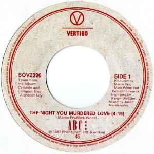 The Night You Murdered Love - Vinile 7'' di ABC