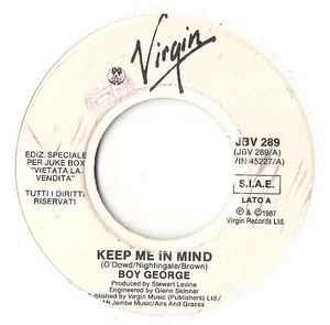 Keep Me In Mind / Shattered Dreams - Vinile 7'' di Boy George,Johnny Hates Jazz