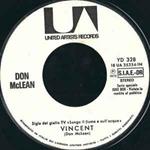 Don McLean / Big Tears & The Crocodiles: Vincent / Sea Side Shuffle (Instrumental)