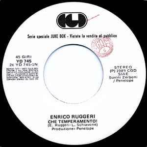 Che Temperamento! / Figlio Unico - Vinile 7'' di Francesco Baccini,Enrico Ruggeri