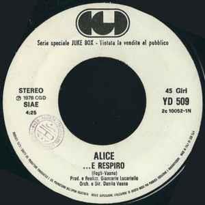 ...E Respiro / Le Spank - Vinile 7'' di Alice