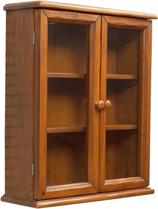 Vetrina vetrinetta bacheca piattaia espositore in legno noce shabby a muro da  parete da appendere da collezione vintage L48xPR17 - Biscottini - Casa e  Cucina | IBS