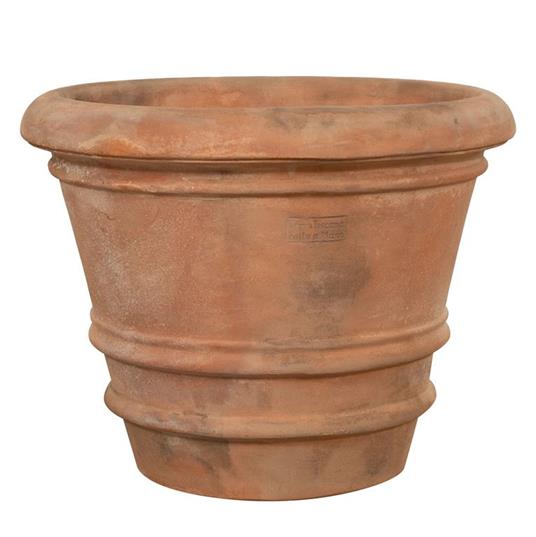 CONCA IN TERRACOTTA TOSCANA INVECCHIATA 100% MADE IN ITALY INTERAMENTE LAVORATA A MANO