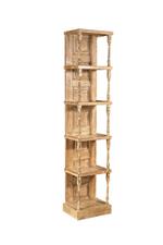 Etagere Shabby in legno massello finitura naturale anticata