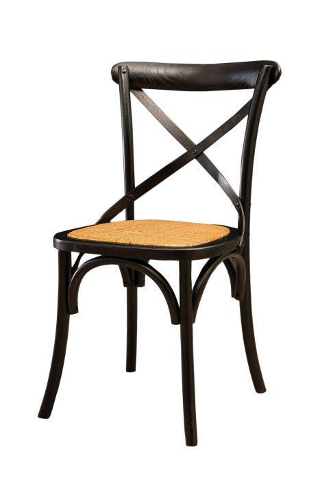 Sedia Thonet in massello di frassino e seduta rattan finitura Nero  L48xPR52xH88 cm - Biscottini - Casa e Cucina | IBS