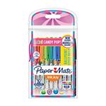 Paper Mate, InkJoy 100 Penna a sfera con cappuccio, punta media Lot de 10 Candy Pop Décorés