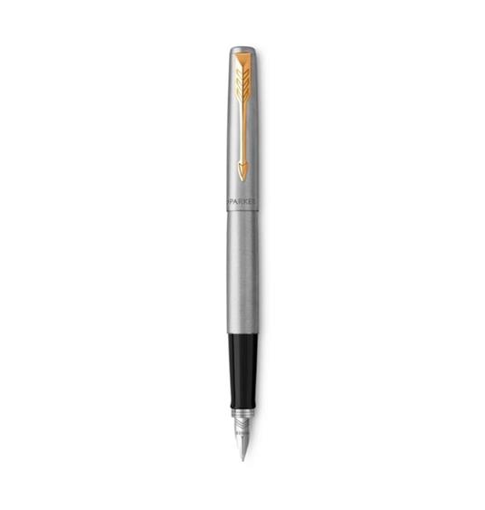 Parker Jotter Duo Set con Penna a Sfera e Penna Stilografica in Acciaio  Inox con Finiture in Oro, Confezione Regalo : : Cancelleria e  prodotti per ufficio