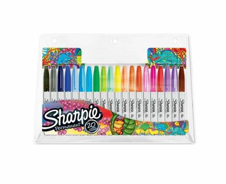 Pennarello indelebile Sharpie Fine Big Pack Colori Assortiti - Blister da 20 - 2