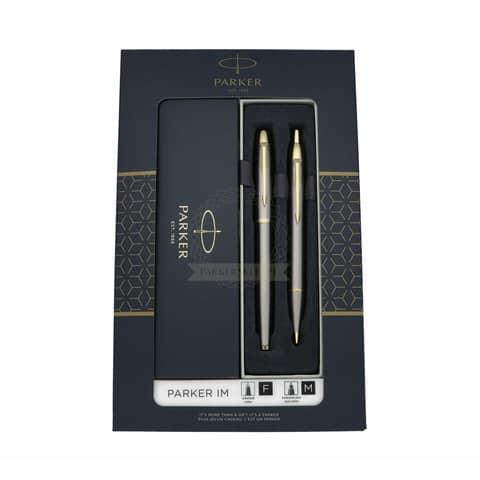 Duo Set Parker – penna a sfera IM black GT + penna roller tratto M – conf. 2 pezzi – inchiostro blu – 2093217